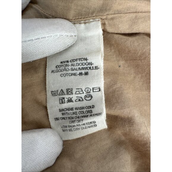 Free People Striped Tan/White Jumpsuit With V-Neck Tie Back Design size M - Picture 13 of 14